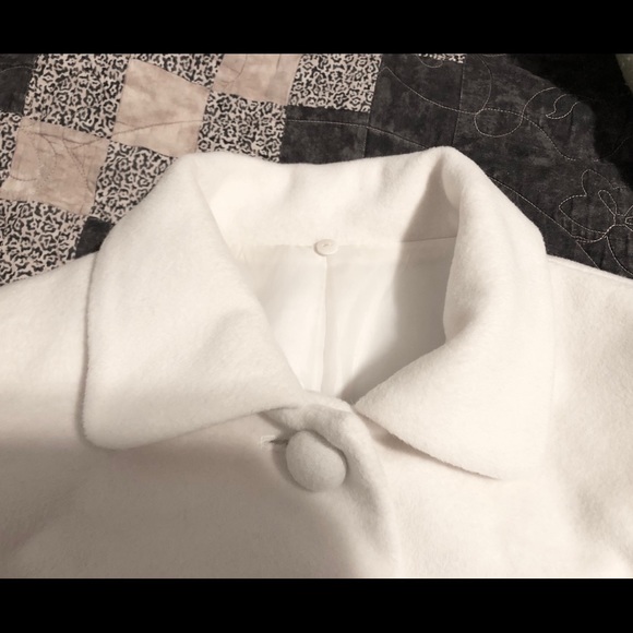 Angora wool ivory coat M - Picture 5 of 12